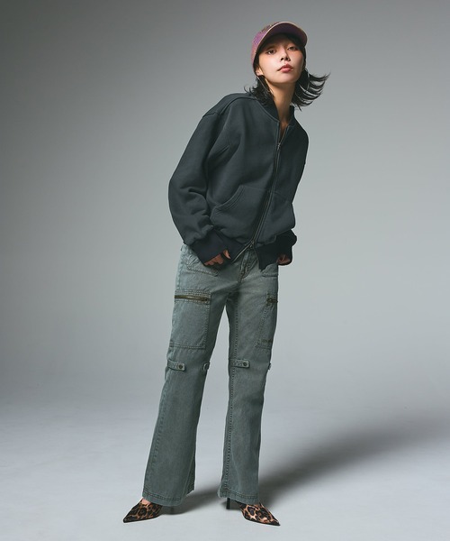 X-girl（エックスガール）の「EMBROIDERED LOGO FADED 6PANEL CAP（キャップ・レディース・ブラック/パープル/ネイビー・ONE SIZE）」の15枚目の写真