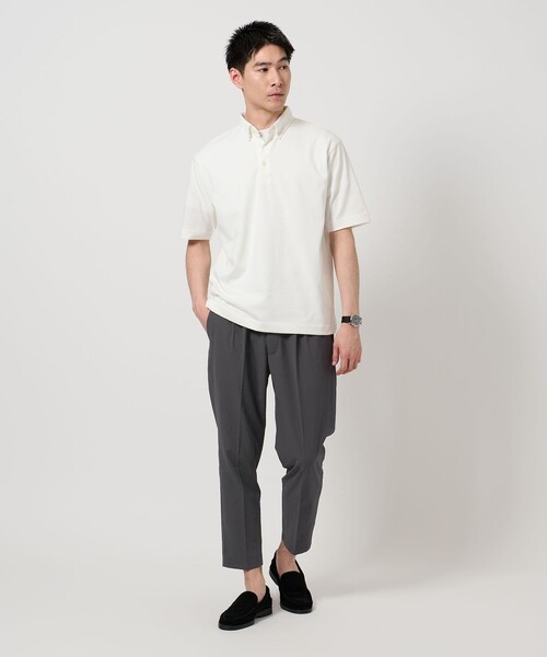 green label relaxing(グリーンレーベルリラクシング)の「【WEB限定】JUST fit サッカー 2P スラックス イージーパンツ(スラックス・メンズ・ダークグレー/ネイビー・XL/S/L/M)」の3枚目の写真