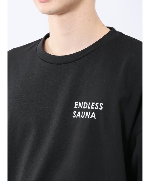 TAKA-Q(タカキュー)の「【サウナ キャンプ アウトドア】タカキュー Sauna Camp×T/Q ロゴ クルー 半袖 Tシャツ(Tシャツ/カットソー・メンズ・ホワイト/ブラック・MEDIUM/LARGE/X-LARGE)」の8枚目の写真