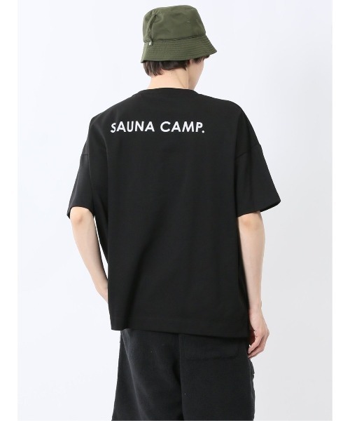 TAKA-Q(タカキュー)の「【サウナ キャンプ アウトドア】タカキュー Sauna Camp×T/Q ロゴ クルー 半袖 Tシャツ(Tシャツ/カットソー・メンズ・ホワイト/ブラック・MEDIUM/LARGE/X-LARGE)」の12枚目の写真