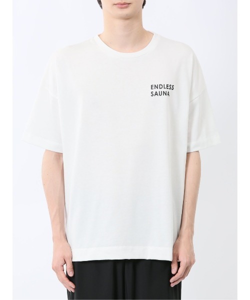 TAKA-Q(タカキュー)の「【サウナ キャンプ アウトドア】タカキュー Sauna Camp×T/Q ロゴ クルー 半袖 Tシャツ(Tシャツ/カットソー・メンズ・ホワイト/ブラック・MEDIUM/LARGE/X-LARGE)」の16枚目の写真