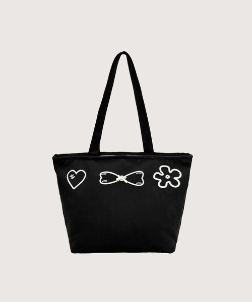LA POMME petit(ラポミ・プチ)の「LA POMME petit PETALE tote bag(トートバッグ・レディース・レッド/ブラック・FREE)」の3枚目の写真