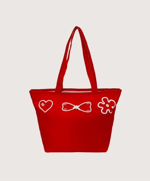 LA POMME petit(ラポミ・プチ)の「LA POMME petit PETALE tote bag(トートバッグ・レディース・レッド/ブラック・FREE)」の4枚目の写真