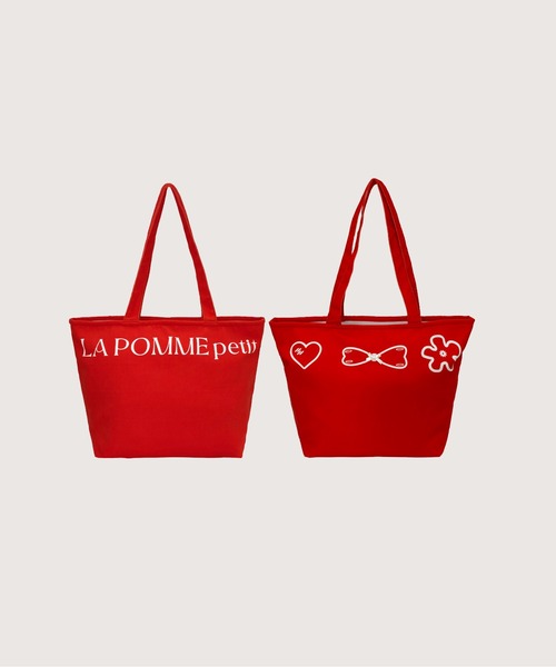 LA POMME petit(ラポミ・プチ)の「LA POMME petit PETALE tote bag(トートバッグ・レディース・レッド/ブラック・FREE)」の13枚目の写真
