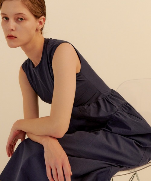 kiehtova（キエトヴァ）の「【kiehtova】BREEZE COTTON DRESS/ブリーズ コットン ドレス（ドレス・レディース・ネイビー/ブラック/ホワイト・L/M）」の9枚目の写真