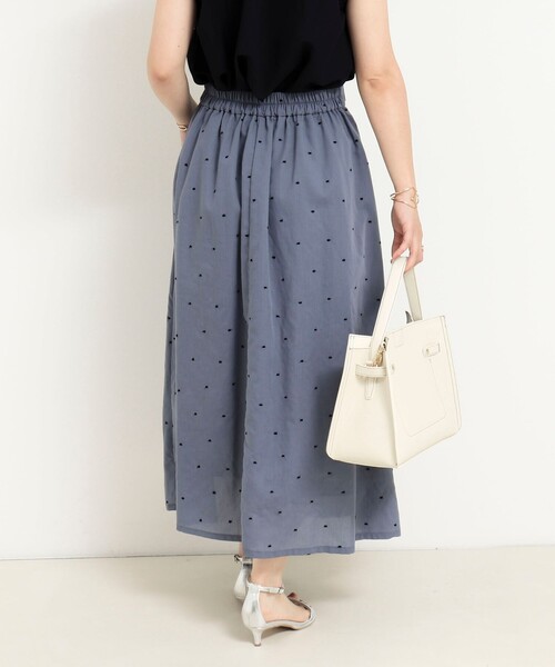 MICO COULIER（ミコクリエ）の「刺繍ドットスカート（スカート・レディース・ブルー/ブラック・38/36）」の8枚目の写真
