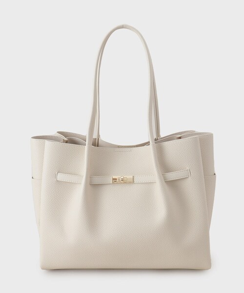 OPAQUE.CLIP(オペークドットクリップ)の「【軽量/A4サイズ対応/通勤対応】フロントベルトデザイントートバッグ(トートバッグ・レディース・チャコールグレー/ブラック/ベージュ/アイボリー/ワイン系1/ブラウン系1/シルバー系9・00)」の22枚目の写真