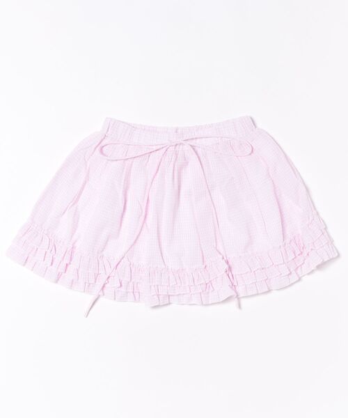 frunco（フランコ）の「ギンガムフリルスカート（スカート・レディース・ピンク/ブラック/ブルー・MEDIUM）」の5枚目の写真