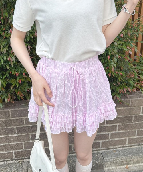 frunco（フランコ）の「ギンガムフリルスカート（スカート・レディース・ピンク/ブラック/ブルー・MEDIUM）」の21枚目の写真