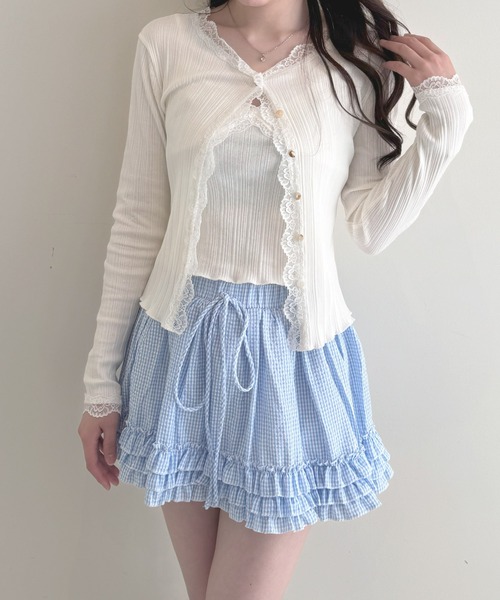 frunco（フランコ）の「ギンガムフリルスカート（スカート・レディース・ピンク/ブラック/ブルー・MEDIUM）」の12枚目の写真