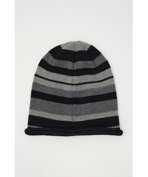 LAGUA GEM（ラグアジェム）の「BORDER LIKE ビーニー（ニットキャップ/ビーニー・レディース・ブラック/カーキ・FREE）」の4枚目の写真