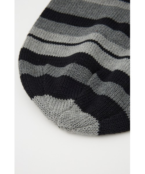 LAGUA GEM（ラグアジェム）の「BORDER LIKE ビーニー（ニットキャップ/ビーニー・レディース・ブラック/カーキ・FREE）」の6枚目の写真