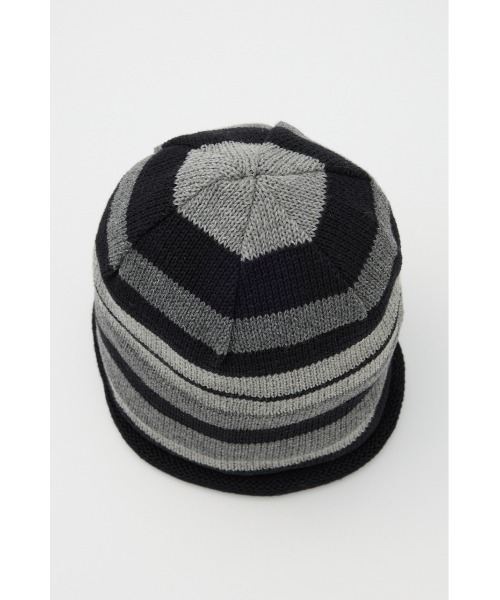 LAGUA GEM（ラグアジェム）の「BORDER LIKE ビーニー（ニットキャップ/ビーニー・レディース・ブラック/カーキ・FREE）」の9枚目の写真