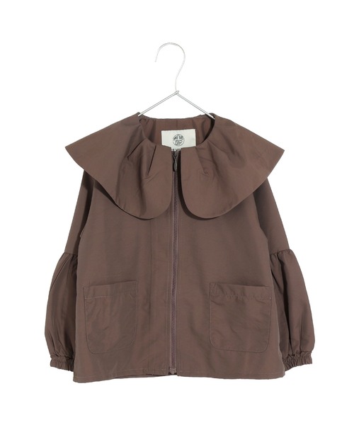 MAKE YOUR DAY（メイクユアデイ）の「ビッグカラージャケット■80～140cm（ナイロンジャケット・キッズ・ブラック/ピンク/ブラウン・140/130/110/100/90/80/120）」の2枚目の写真