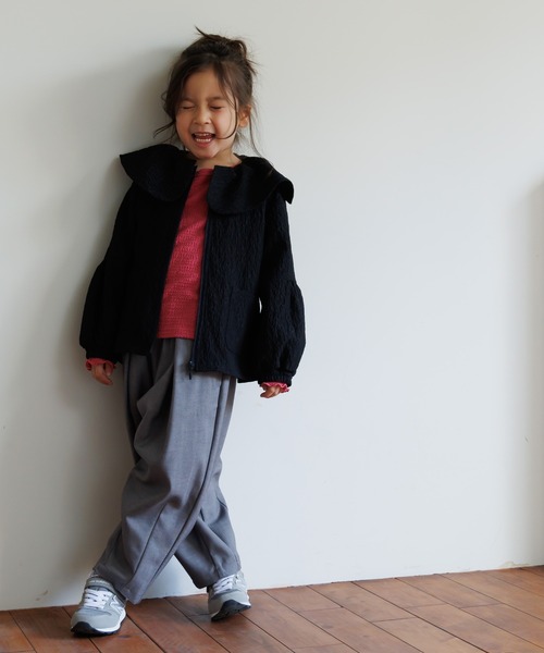 MAKE YOUR DAY（メイクユアデイ）の「ビッグカラージャケット■80～140cm（ナイロンジャケット・キッズ・ブラック/ピンク/ブラウン・140/130/110/100/90/80/120）」の14枚目の写真