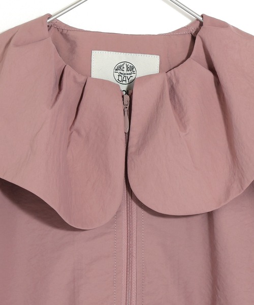 MAKE YOUR DAY（メイクユアデイ）の「ビッグカラージャケット■80～140cm（ナイロンジャケット・キッズ・ブラック/ピンク/ブラウン・140/130/110/100/90/80/120）」の15枚目の写真