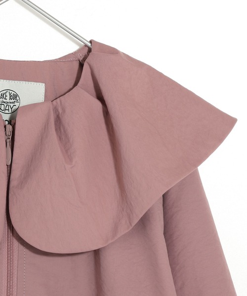 MAKE YOUR DAY（メイクユアデイ）の「ビッグカラージャケット■80～140cm（ナイロンジャケット・キッズ・ブラック/ピンク/ブラウン・140/130/110/100/90/80/120）」の16枚目の写真