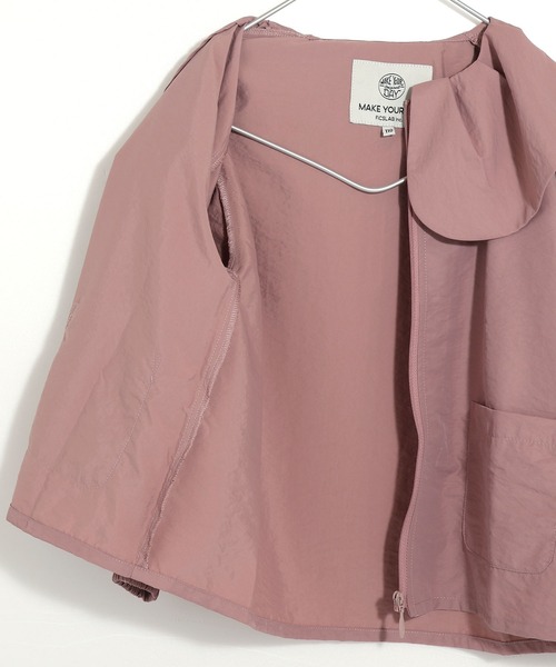 MAKE YOUR DAY（メイクユアデイ）の「ビッグカラージャケット■80～140cm（ナイロンジャケット・キッズ・ブラック/ピンク/ブラウン・140/130/110/100/90/80/120）」の20枚目の写真