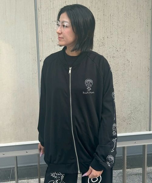 Candy Stripper(キャンディストリッパー)の「【コジコジ×Candy Stripper】ガーン TRACK ジャケット(ブルゾン・レディース・ブラック/レッド・FREE)」の14枚目の写真