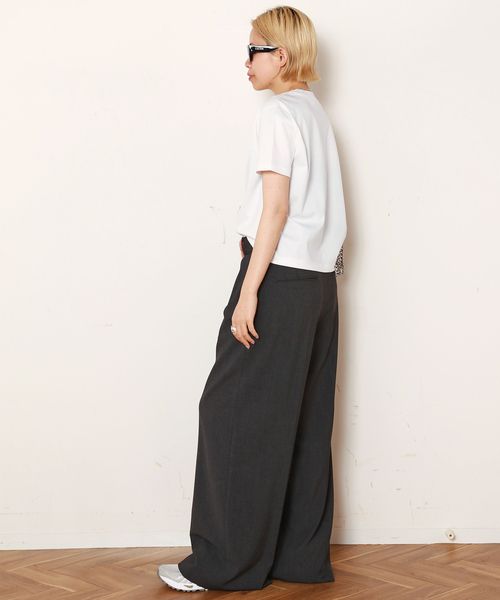 AP STUDIO（エーピーストゥディオ）の「コンパクトTシャツ（Tシャツ/カットソー・レディース・ホワイト/ネイビー/ブラウン・FREE）」の12枚目の写真