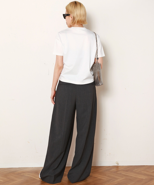 AP STUDIO（エーピーストゥディオ）の「コンパクトTシャツ（Tシャツ/カットソー・レディース・ホワイト/ネイビー/ブラウン・FREE）」の13枚目の写真