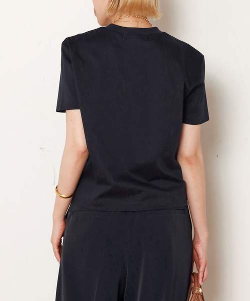 AP STUDIO（エーピーストゥディオ）の「コンパクトTシャツ（Tシャツ/カットソー・レディース・ホワイト/ネイビー/ブラウン・FREE）」の21枚目の写真