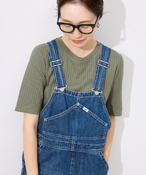 SLOBE IENA（スローブイエナ）の「《汗染み防止/抗菌防臭》リブプルオーバー（Tシャツ/カットソー・レディース・カーキ/ホワイト/ベージュ/ネイビー・FREE）」の3枚目の写真