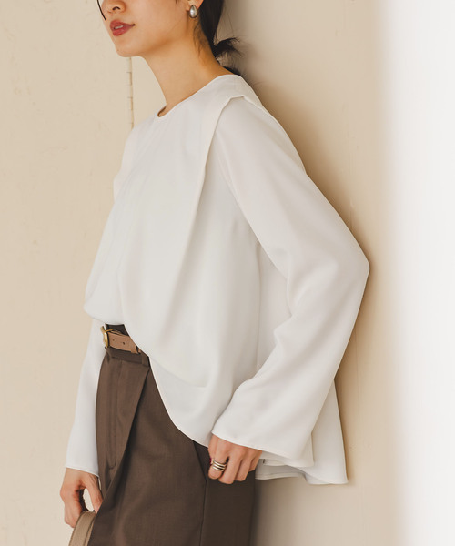 セール】ドレープテントフレアブラウス（シャツ/ブラウス）｜NOBLE