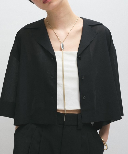 ADAM ET ROPE'（アダムエロペ）の「【EO（イオ）】Loop tie necklace（ネックレス・レディース・シルバー・FREE）」の3枚目の写真