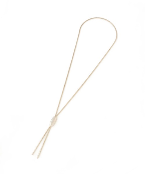 ADAM ET ROPE'（アダムエロペ）の「【EO（イオ）】Loop tie necklace（ネックレス・レディース・シルバー・FREE）」の5枚目の写真