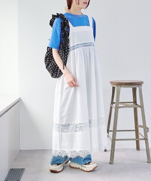 vintage レース　ワンピース CLANE - ヴィンテージレース パフ ワンピース - VINTAGE LACE