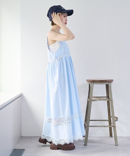 vintage 80s レース　ロングワンピース セール】vintageレースロングワンピース（ワンピース）｜w closet