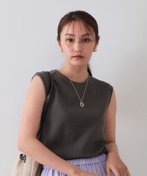 OPAQUE.CLIP | ノースリーブリブカットソー【洗濯機洗い可】(Tシャツ/カットソー)