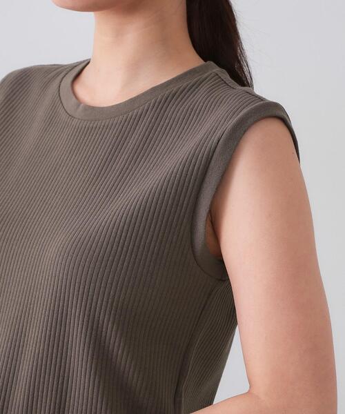 OPAQUE.CLIP(オペークドットクリップ)の「◆ノースリーブリブカットソー【洗濯機洗い可】(Tシャツ/カットソー・レディース・ホワイト/ダークグレー/ブラウン系その他/ブラック・42/40/38/36)」の21枚目の写真