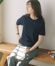 ▲TRUSS/トラス コットンライクドライクルーネックTシャツ