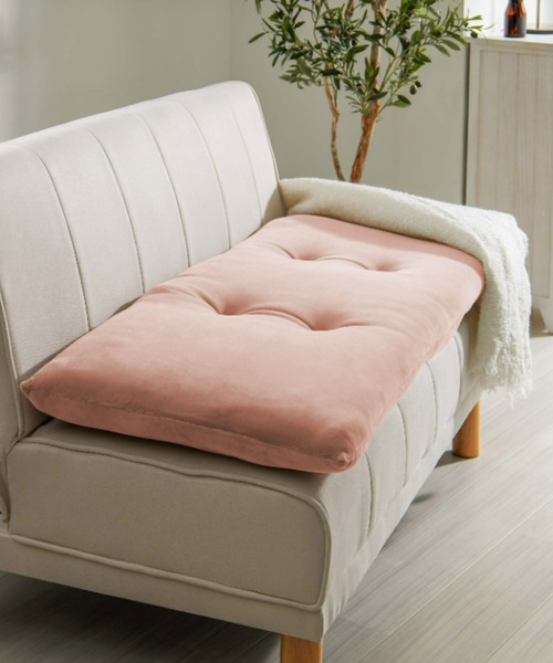 iellio（イエリオ）の「洗える！ふっくらソファーパッド　とろけるマイクロ素材　2人掛け / ロングクッション（クッション/クッションカバー・レディース・チャコールグレー/ブルーグレー/スモークピンク/カーキオリーブ/ブラウン/ベージュ・FREE）」の18枚目の写真