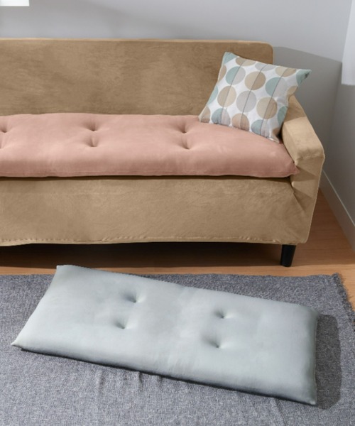 iellio（イエリオ）の「洗える！ふっくらソファーパッド　とろけるマイクロ素材　2人掛け / ロングクッション（クッション/クッションカバー・レディース・チャコールグレー/ブルーグレー/スモークピンク/カーキオリーブ/ブラウン/ベージュ・FREE）」の20枚目の写真