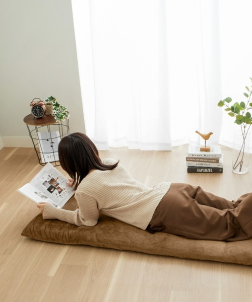 iellio（イエリオ）の「洗える！ふっくらソファーパッド　とろけるマイクロ素材　2人掛け / ロングクッション（クッション/クッションカバー・レディース・チャコールグレー/ブルーグレー/スモークピンク/カーキオリーブ/ブラウン/ベージュ・FREE）」の8枚目の写真