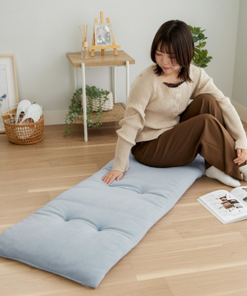 iellio（イエリオ）の「洗える！ふっくらソファーパッド　とろけるマイクロ素材　2人掛け / ロングクッション（クッション/クッションカバー・レディース・チャコールグレー/ブルーグレー/スモークピンク/カーキオリーブ/ブラウン/ベージュ・FREE）」の7枚目の写真