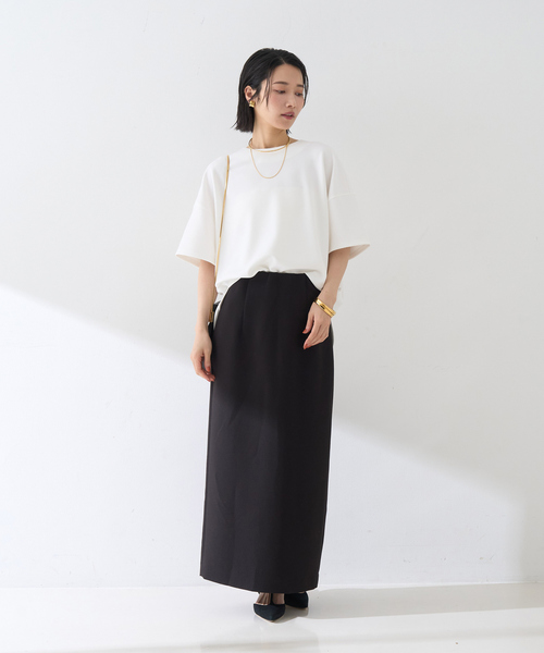 Rouge vif Anna(ルージュヴィフアンナ)の「【セットアップ対応】【3サイズ展開】ストレッチダブルクロスタイトスリットスカート(スカート・レディース・ブラック・34/36/38)」の6枚目の写真