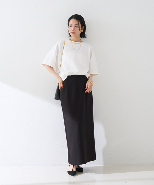 Rouge vif Anna(ルージュヴィフアンナ)の「【セットアップ対応】【3サイズ展開】ストレッチダブルクロスタイトスリットスカート(スカート・レディース・ブラック・34/36/38)」の8枚目の写真