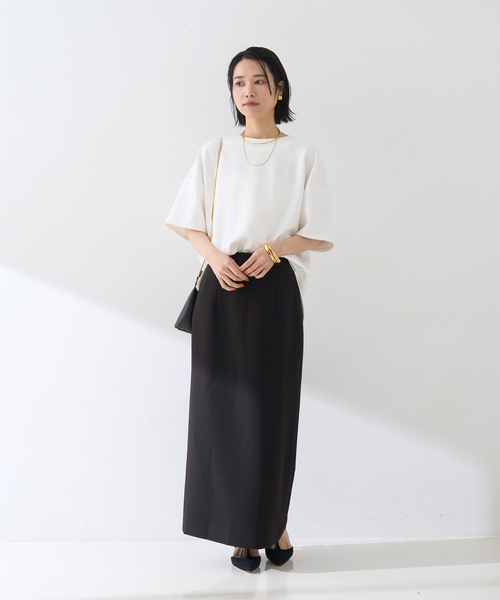 Rouge vif Anna(ルージュヴィフアンナ)の「【セットアップ対応】【3サイズ展開】ストレッチダブルクロスタイトスリットスカート(スカート・レディース・ブラック・34/36/38)」の9枚目の写真