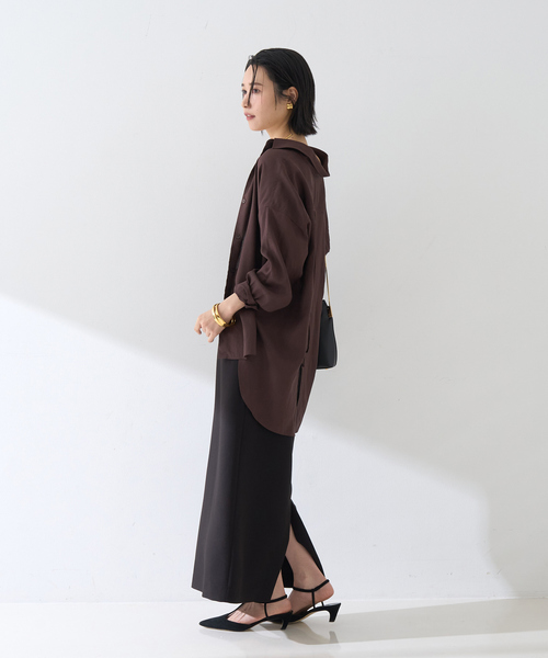 Rouge vif Anna(ルージュヴィフアンナ)の「【セットアップ対応】【3サイズ展開】ストレッチダブルクロスタイトスリットスカート(スカート・レディース・ブラック・34/36/38)」の16枚目の写真