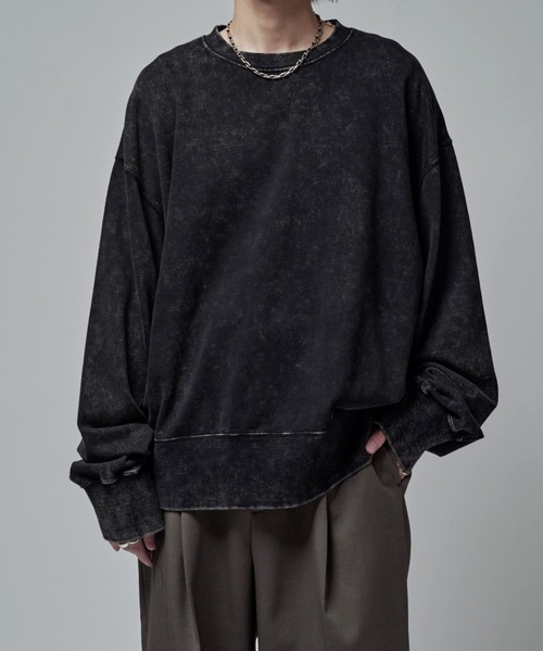 Lui's（ルイス）の「パウダーブリーチビッグスウェット（スウェット・メンズ・ブラック/チャコールグレー・S/M）」の2枚目の写真