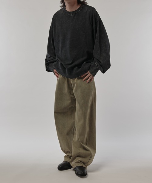 Lui's（ルイス）の「パウダーブリーチビッグスウェット（スウェット・メンズ・ブラック/チャコールグレー・S/M）」の3枚目の写真