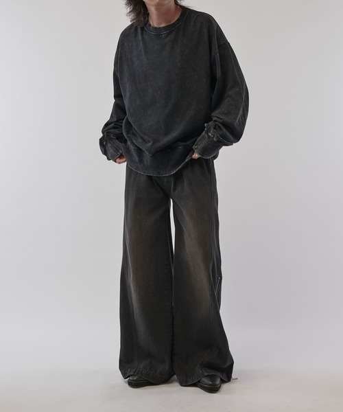 Lui's（ルイス）の「パウダーブリーチビッグスウェット（スウェット・メンズ・ブラック/チャコールグレー・S/M）」の15枚目の写真