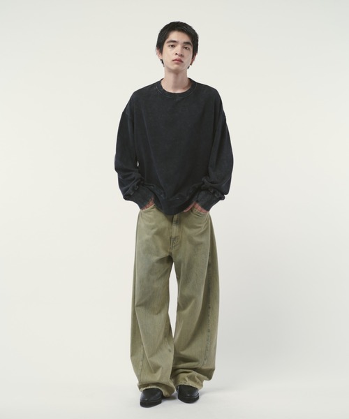 Lui's（ルイス）の「パウダーブリーチビッグスウェット（スウェット・メンズ・ブラック/チャコールグレー・S/M）」の7枚目の写真