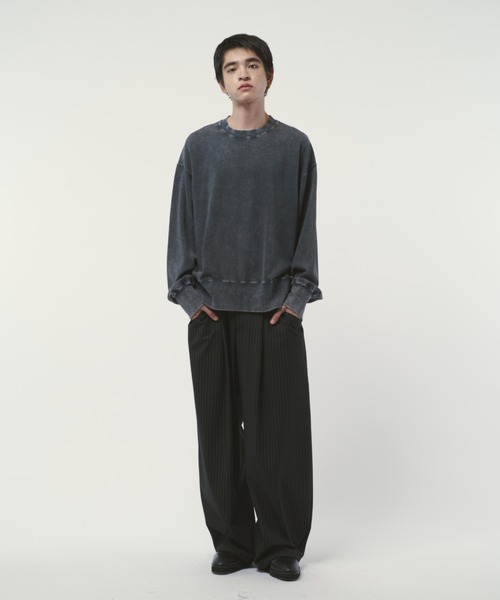 Lui's（ルイス）の「パウダーブリーチビッグスウェット（スウェット・メンズ・ブラック/チャコールグレー・S/M）」の11枚目の写真