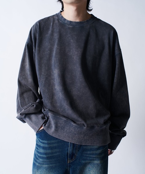 フリーサイズ Q 王一博 薄手 スウェット パウダーブリーチビッグスウェット（スウェット）｜Lui's