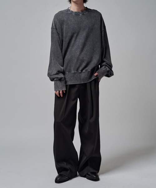 Lui's（ルイス）の「パウダーブリーチビッグスウェット（スウェット・メンズ・ブラック/チャコールグレー・S/M）」の18枚目の写真